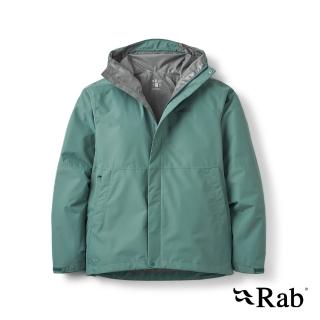 【RAB】Downpour Jacket 防風防水連帽外套 鼠尾草 男款 #QWI06