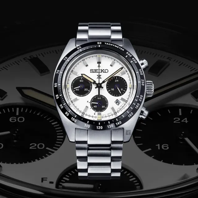 【SEIKO 精工】Prospex SPEEDTIMER 太陽能三眼計時熊貓錶 618年中慶 推薦(SSC961P1/V192-00A0S)