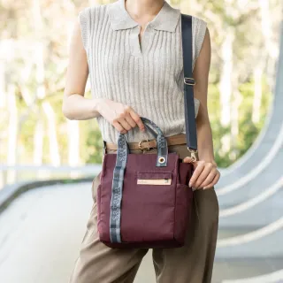 【satana】Soldier 趣淘個性手提包 肩背 / 側背 輕量防潑水 9.7吋平板 台灣製 SOS3160 - 栗紅