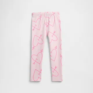 【GAP】女幼童裝 小熊刺繡印花鬆緊運動褲-粉色(839594)