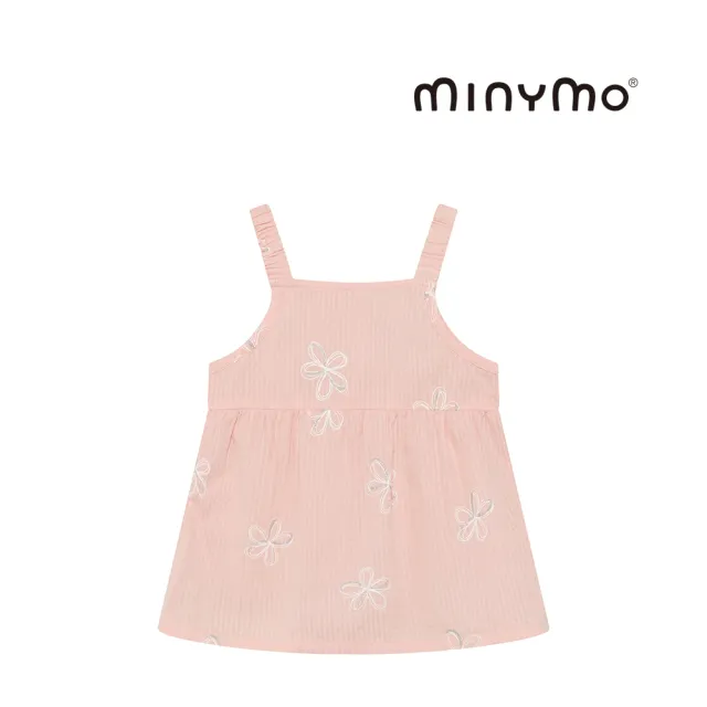 【Brands4Kids】亮粉小花粉色無袖上衣_Minymo系列(4種尺寸可選)