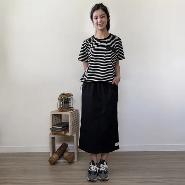 【Hana Mokuba】花木馬日系女裝造型小口袋橫條上衣