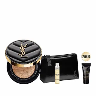 【YSL】官方直營 恆久完美霧光氣墊粉餅 SPF23/PA++12G(皮革氣墊/全新升級/任選1款)