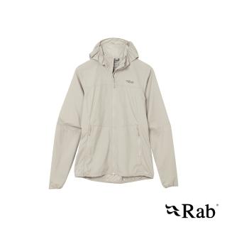 【RAB】Windgather Hoody Wmns 輕量防風連帽外套 女款 鵝卵石白 #QWS85