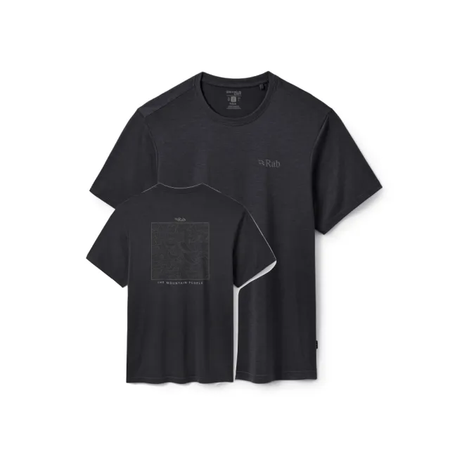 【RAB】Crimp Elevation Tee 短袖等高線快乾T恤 男款 鯨魚灰 #QBL68