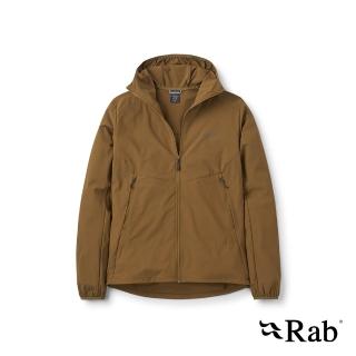 【RAB】Borealis Hoody 彈性防風透氣連帽外套 橡木棕 男款 #QWS76