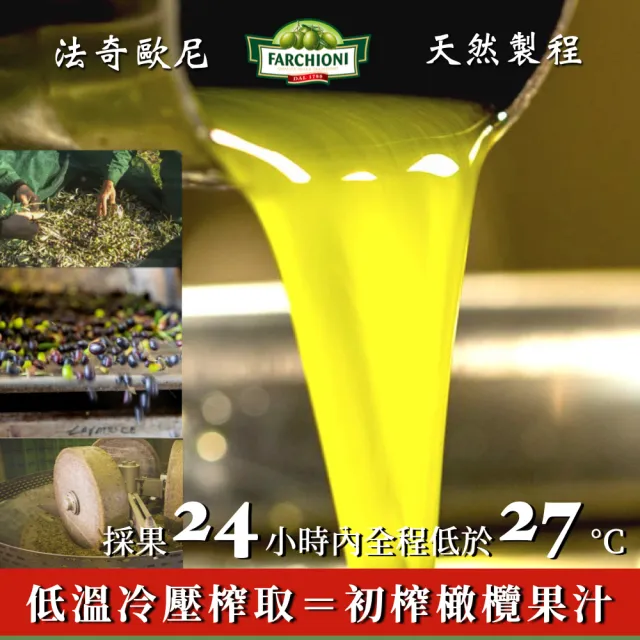 【法奇歐尼】義大利美食家特級冷壓初榨橄欖油500mlX3(黑圓瓶/生飲級/高橄欖多酚/QAS食安/全素/原裝進口)