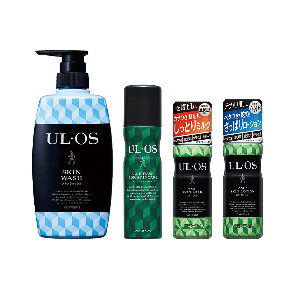 【ULOS】淨味沐浴乳+保濕乳/液 洗顏慕斯 李雅英代言(男士保養 ALL IN ONE)