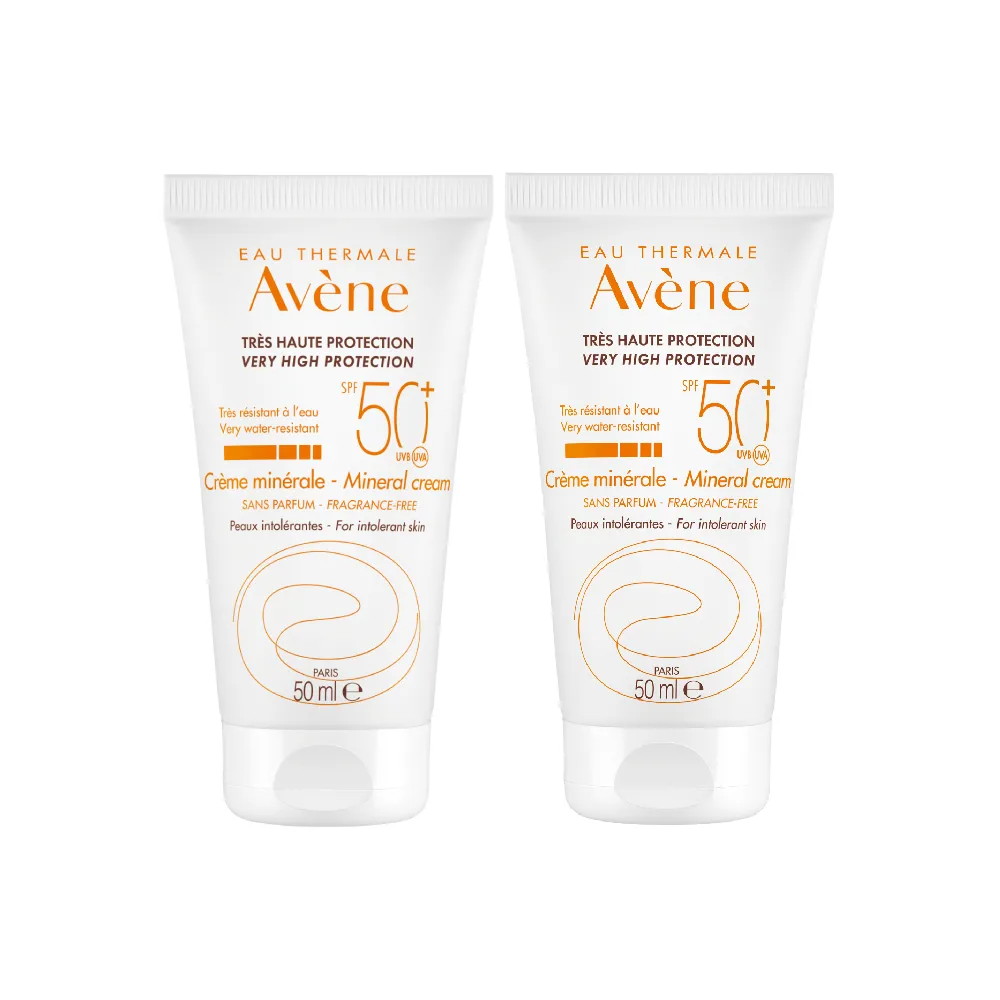 【Avene 雅漾】全效潤色防曬霜SPF50+ 50ml(二入組)