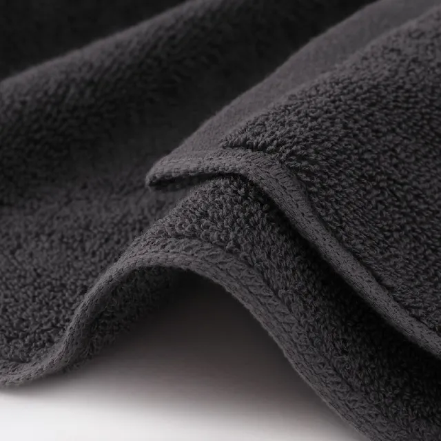 【MUJI 無印良品】棉圈絨雙線織手巾/可吊掛(灰色/柔白/粉米/綠色/墨灰)