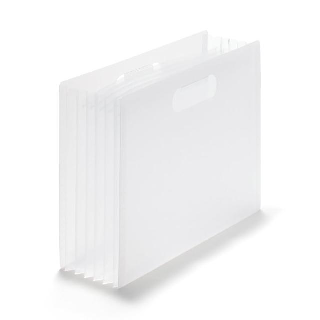 【MUJI 無印良品】聚丙烯立式風琴檔案分隔夾.A4/6口袋