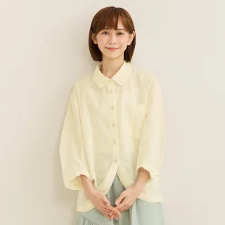【a la sha】條紋不規則下襬襯衫