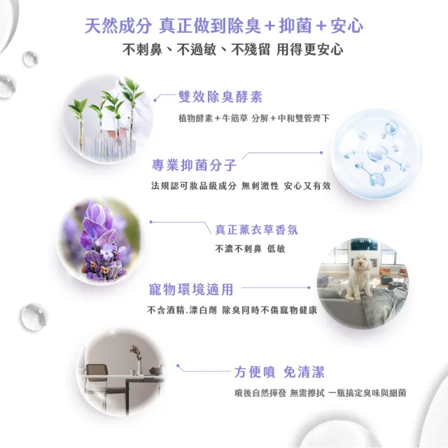 抑菌除臭噴霧 300ml_4入組｜空間除臭｜鞋櫃除臭｜寵物空間｜居家清潔｜抑菌