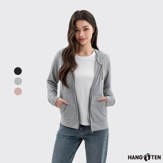 【Hang Ten】女裝-AeroKnit空氣針織吸濕快乾連帽外套(多色選)