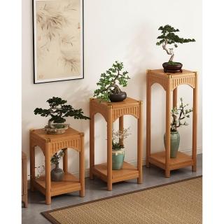 Loha 樂活家 中式花架 高70CM 實木置物架 展示架 花檯 園藝 擺放架 多層展示花架 落地式置物架