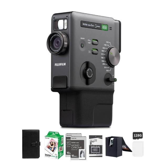 【FUJIFILM 富士】instax mini Evo Cinema 混合式數位馬上看相機 印相機 公司貨 (40張底片豪華組合)