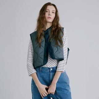 【giordano ladies】26SS 修身圓下擺長袖條紋T恤(02326001)