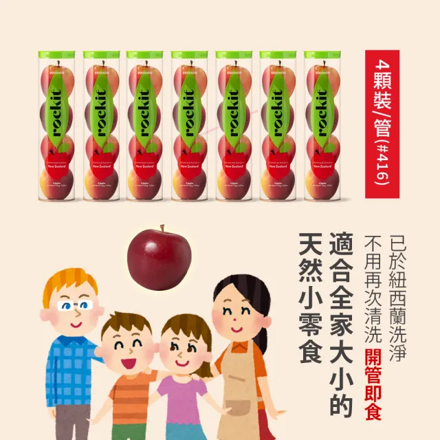 【FruitGo 馥果】紐西蘭樂淇特大蘋果3管_4顆共424g/管 (#412禮盒)(中元普渡 水果送禮）