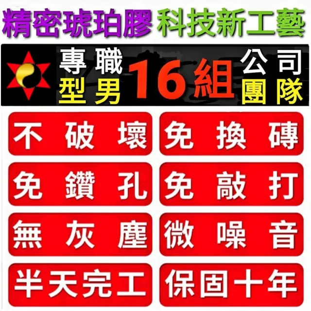 【地磚修繕 ５片內】拋光石英磚修理服務(60公分x60公分　空心隆起灌膠)