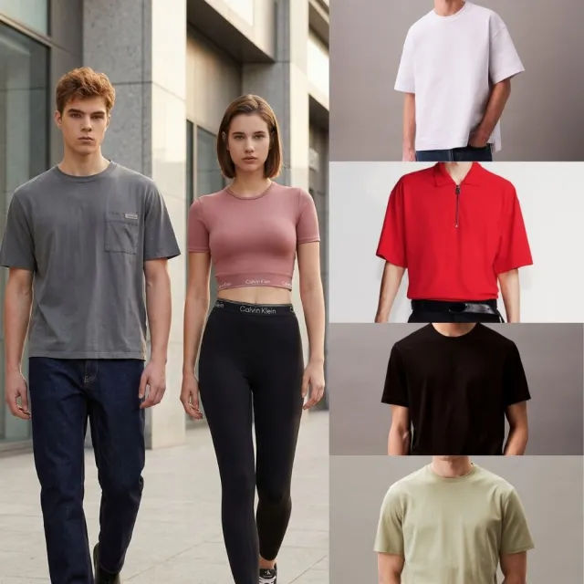 【CALVIN KLEIN】官方旗艦館 夏季男女T恤 修身 寬鬆 標準版型皆有