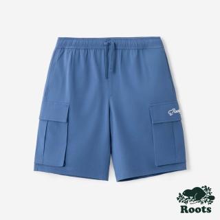 【Roots】Roots男裝-NATURE WOVEN CARGO 短褲(午夜藍)