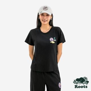 【Roots】Roots 女裝- NATURE CLUB PATCHES 短袖上衣(黑色)