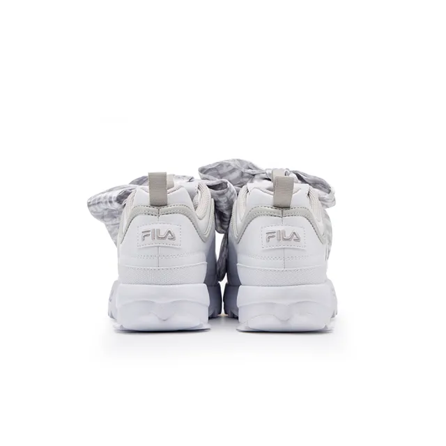 【FILA】DISRUPTOR 2 SCARF 女休閒鞋-白/銀 ( 5-C124A-100_261)