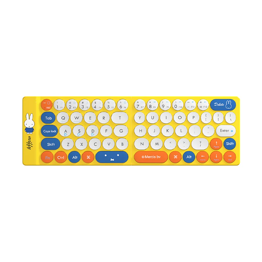 【Miffy x MiPOW】米菲x麥泡聯名輕薄米菲迷你折疊鍵盤MPC005