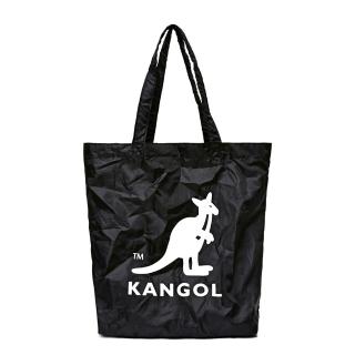 【KANGOL】英國袋鼠摺疊購物袋(購物包/環保袋/隨身包/旅行衣物)