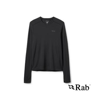 【RAB】Force LS Tee 長袖防曬抗臭排汗衣 女款 黑色 #QCC23
