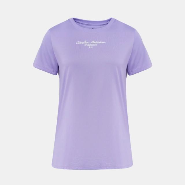 【UNDER ARMOUR】UA雙11精選 女 Tech Script Graphic 短袖T-Shirt_6005846-538(粉紫)