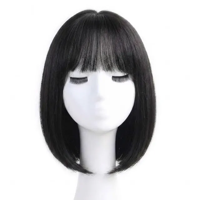 【巴黎精品】真髮短髮整頂假髮透氣輕量免打理假髮隱形增髮(氣質短波波女假髮2色n1ky29)