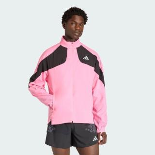 【adidas 愛迪達】Adizero T Jkt M 男 外套 夾克 運動外套 休閒穿搭 粉紅 亞版(KC1237)