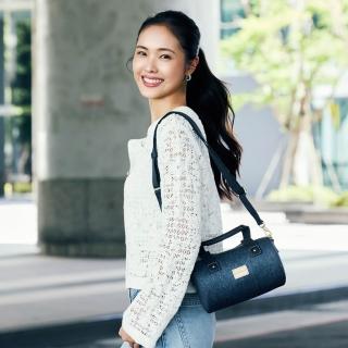 【satana】Denim丹寧牛仔 小圓筒包 手提 肩背 側背 輕量防潑水 台灣製 SDNN0310- 深丹寧藍