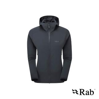 【RAB】Borealis Hoody Wmns 彈性防風透氣連帽外套 女款 鯨魚灰 #QWS77