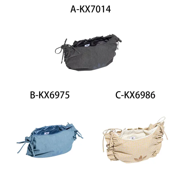 【adidas 愛迪達】荷葉邊 肩背包 斜背包 DENIM RUFF BAG 男女 A-KX7014 B-KX6975 C-KX6986