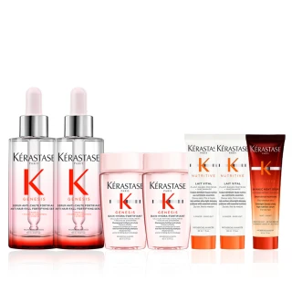 【KERASTASE 巴黎卡詩】粉漾芯生頭皮精華雙入組(頭皮精華/頭皮保養/蓬鬆/養髮)