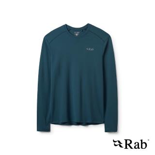 【RAB】Force LS Tee 長袖防曬抗臭排汗衣 男款 暴風藍 #QCC22