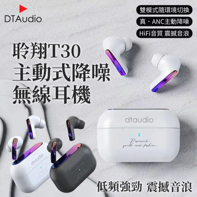 【DTAudio】T30 ANC主動式降噪無線耳機(HIFI音質/安卓蘋果通用)