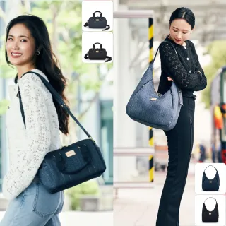 【satana】速達 Denim 小波士頓包、彎月單肩包 手提 / 肩背 / 側背 輕量防潑水 台灣製 - 多款