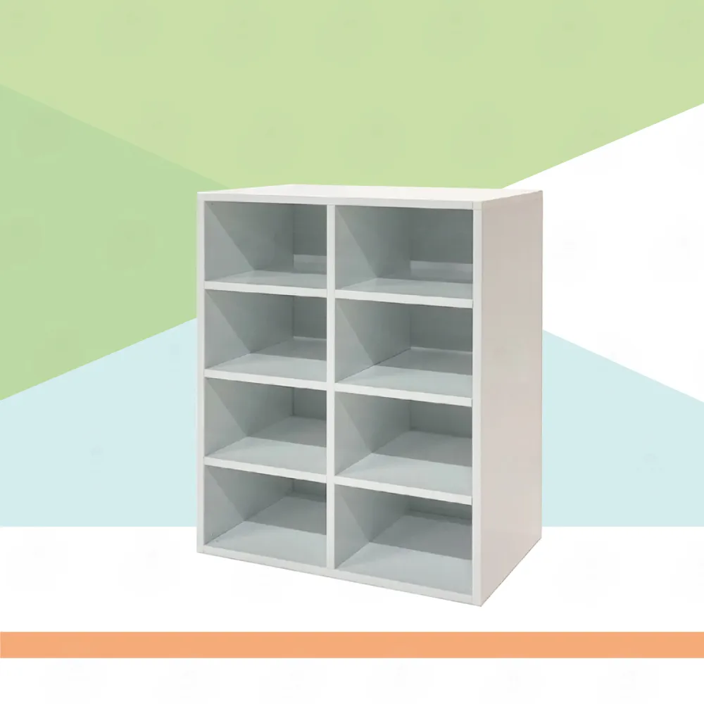 【·Fly· 飛迅家俱】8格開放式塑鋼鞋櫃/高67.5cm 置物櫃 收納櫃