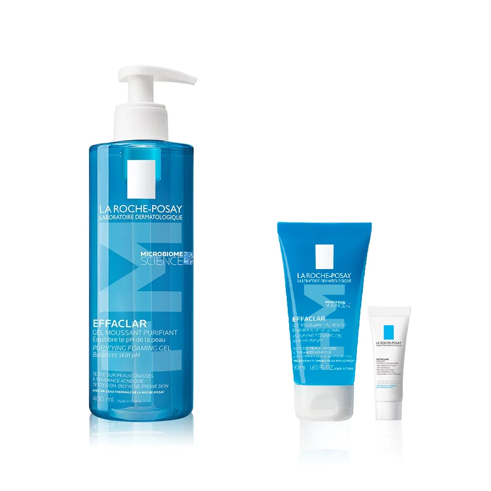 【理膚寶水】青春潔膚凝膠+M 400ml 年度限定組B(控油抗痘)