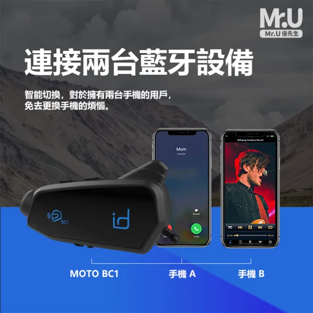 【Senho 森活科技】MOTO BC1 機車藍芽耳機 機車行車紀錄器 2K wifi id221 安全帽耳機(贈防盜鋼繩)