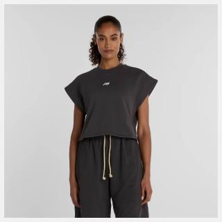【NEW BALANCE】NB 短袖上衣 女 美規 黑 WT61Y0BIABR