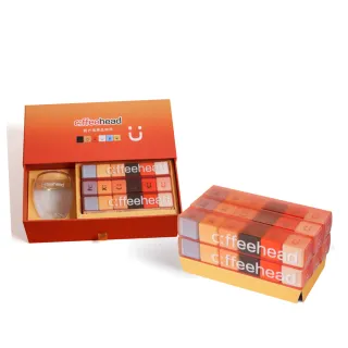 【盛花園】coffeehead 超方塊咖啡-6合1綜合精品咖啡禮盒(6條組+雙層咖啡杯)