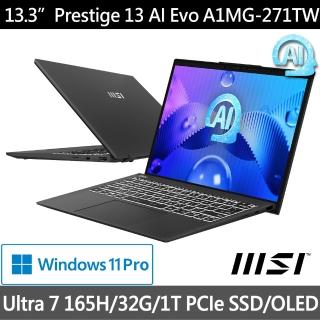 【MSI 微星】13吋Ultra 7 165H輕薄AI Evo商務筆電(Prestige 13 AI Evo/32G/1T SSD/Win11Pro/A1MG-271TW)