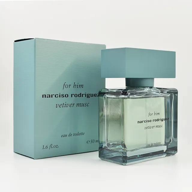 【NARCISO RODRIGUEZ】紳青男性淡香水 50ml(For Him Vetiver Musc香氛 專櫃公司貨)
