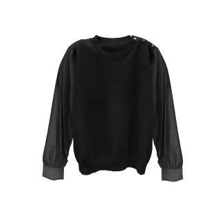 【giordano ladies】26SS 異材質拼接拼接鈕扣上衣(02356005)