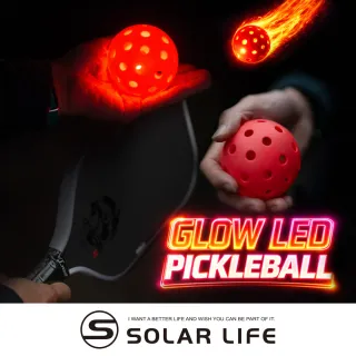 【索樂生活】LED發光匹克球 Pickleball TPE匹克球 夜光泡菜球 室內室外運動 LED球