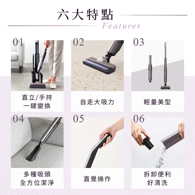 【IRIS】2in1分離式氣旋多功能無線吸塵器SCD-160P(直立/手持/強吸力/自走式/充電收納座)